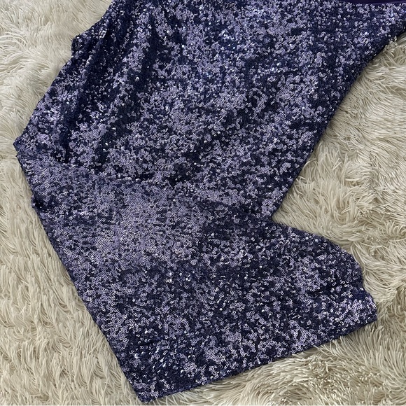 Amanda Uprichard Samba Sequin Halter Midi Dress Gown Medium - Picture 14 of 15